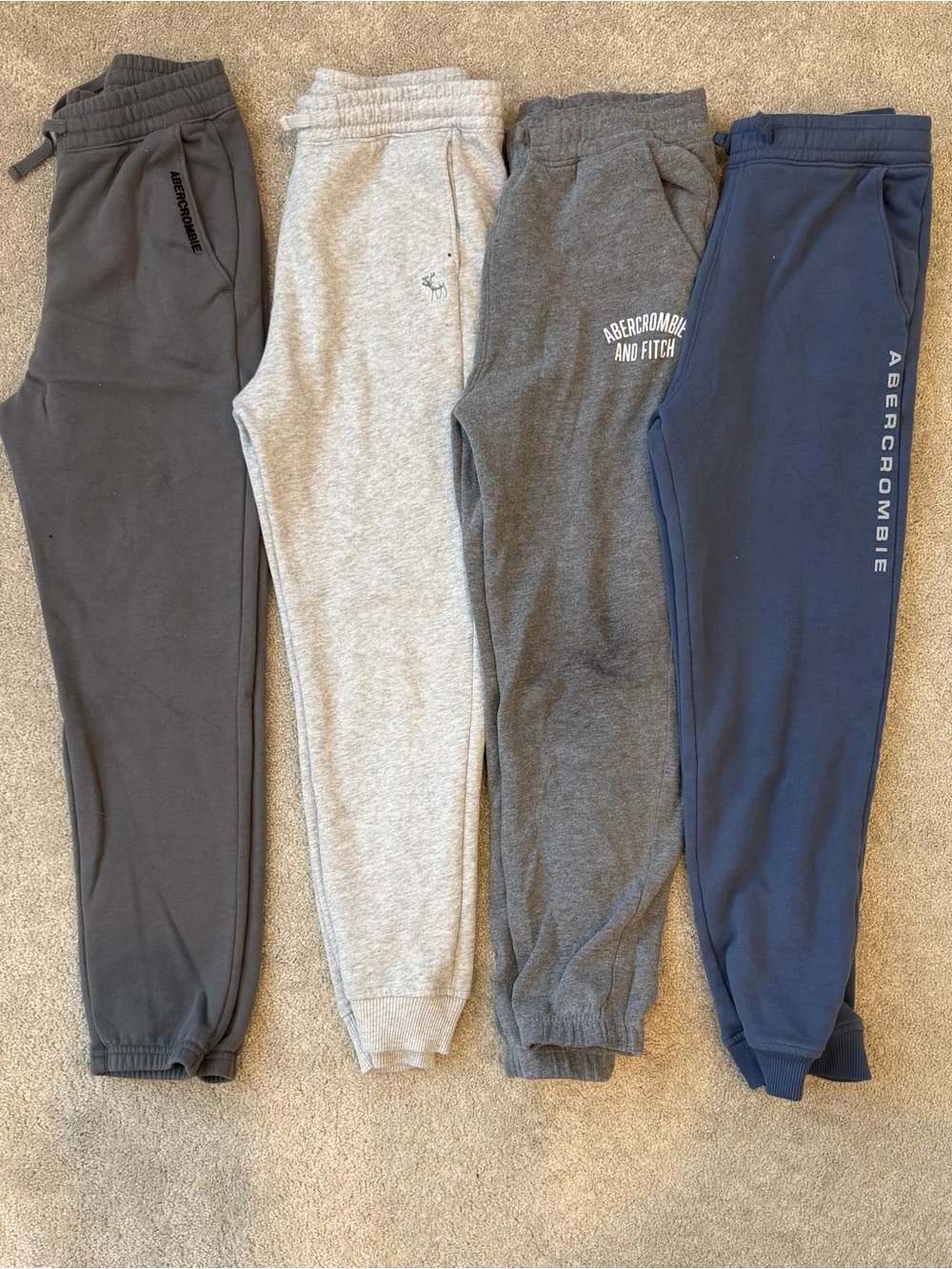 abercrombie kids Grey & Charcoal Sweatpants Trio